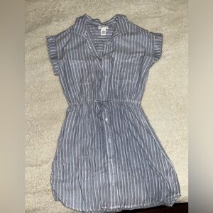 Blue & White cinch waist dress